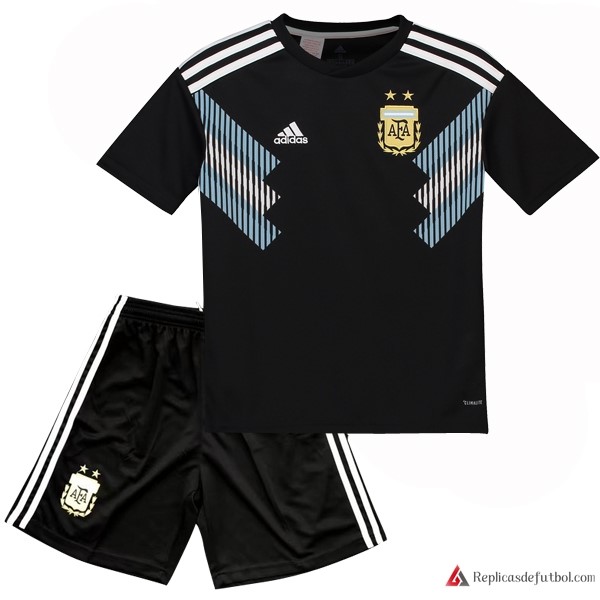 Camiseta Seleccion Argentina Niño Segunda equipación 2018 Negro Azul